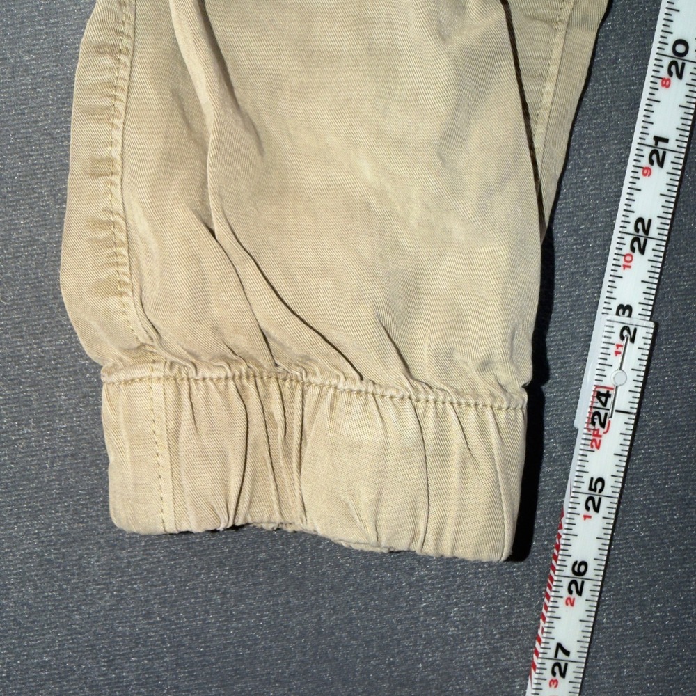 Aerie Women Tan Khaki Cargo Jogger Pants Size S 100% Lyocell Elastic Waist Cuff - Picture 7 of 12